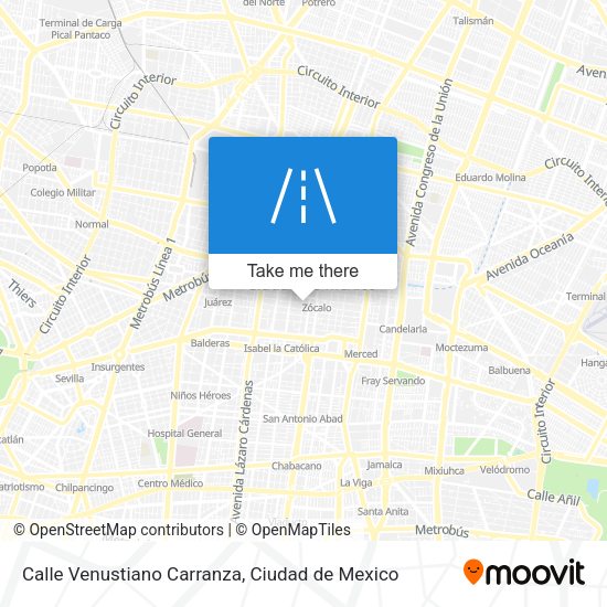 Calle Venustiano Carranza map