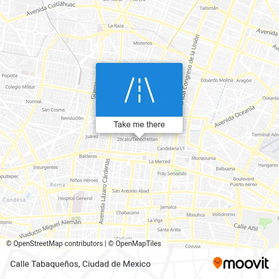 Calle Tabaqueños map