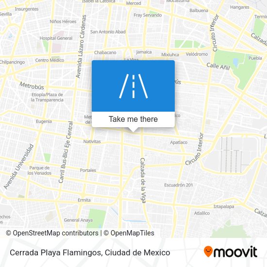 Mapa de Cerrada Playa Flamingos