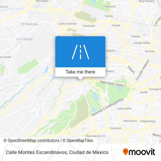 Mapa de Calle Montes Escandínavos