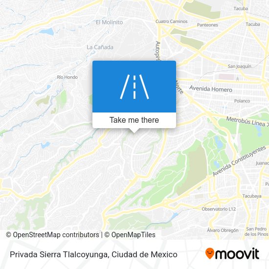 Privada Sierra Tlalcoyunga map