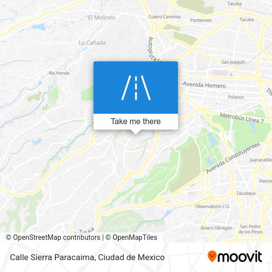 Calle Sierra Paracaima map
