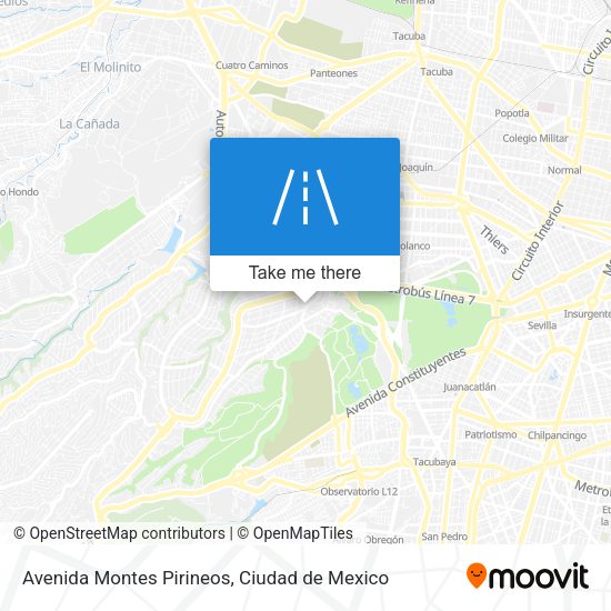 Avenida Montes Pirineos map