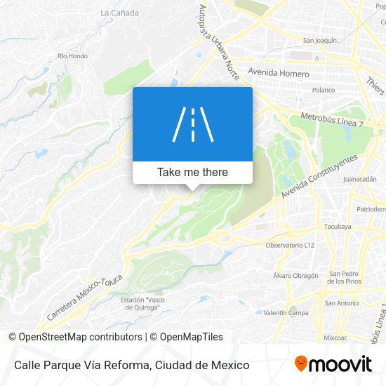 Calle Parque Vía Reforma map