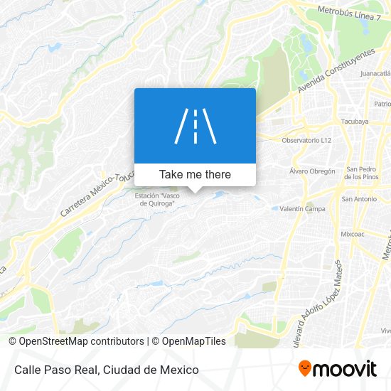 Mapa de Calle Paso Real