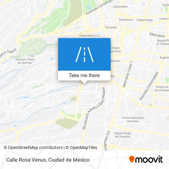 Calle Rosa Venus map