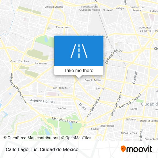 Calle Lago Tus map