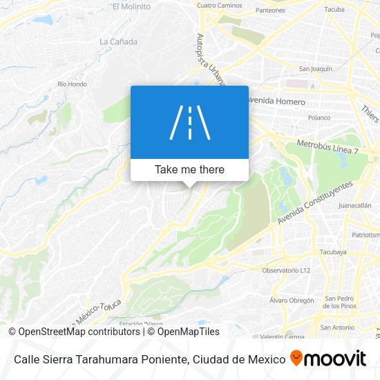 Calle Sierra Tarahumara Poniente map