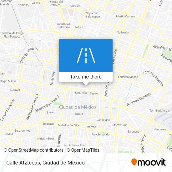 Mapa de Calle Atztecas