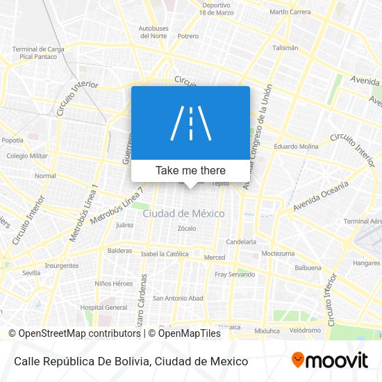 Mapa de Calle República De Bolivia