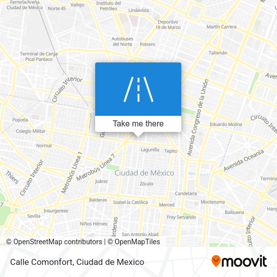 Calle Comonfort map