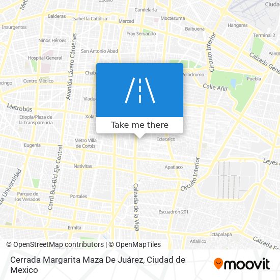 Mapa de Cerrada Margarita Maza De Juárez