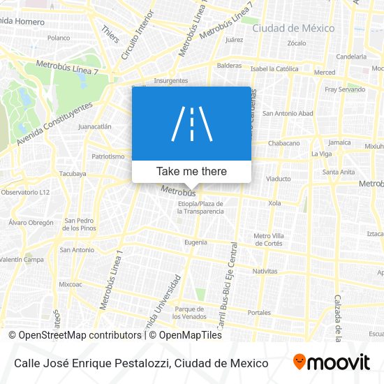 Calle José Enrique Pestalozzi map