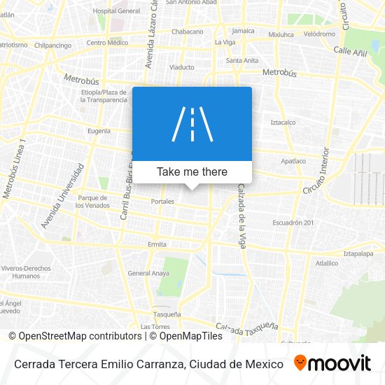 Mapa de Cerrada Tercera Emilio Carranza