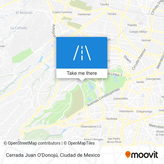 Cerrada Juan O'Donojú map