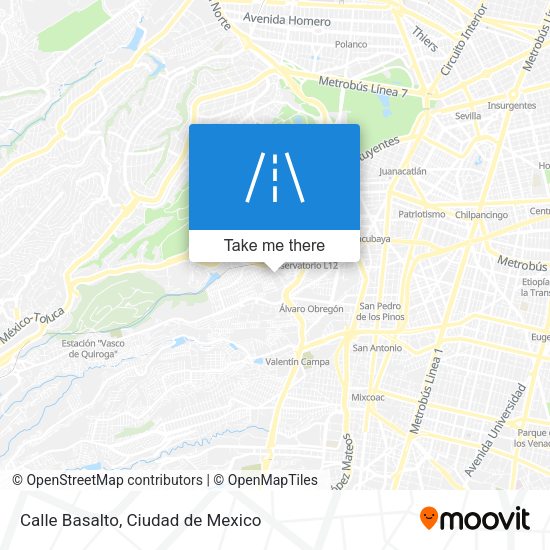 Calle Basalto map