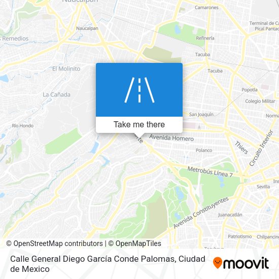 Calle General Diego García Conde Palomas map