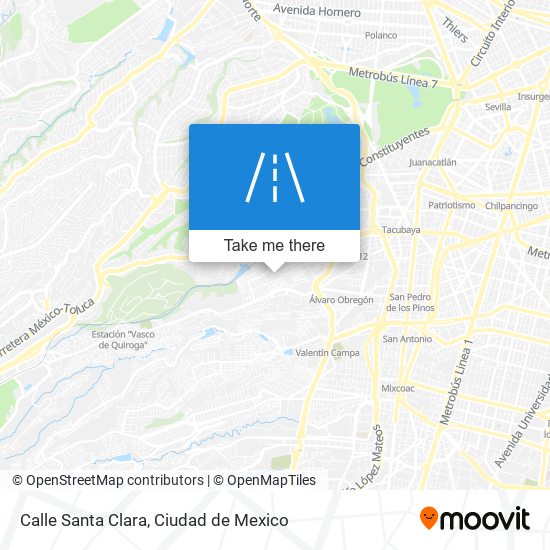 Calle Santa Clara map