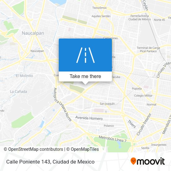 Calle Poniente 143 map