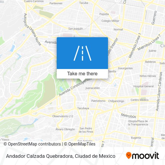Andador Calzada Quebradora map