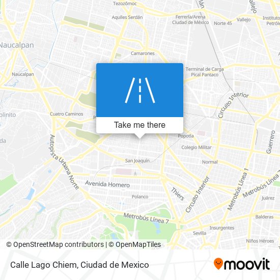 Calle Lago Chiem map