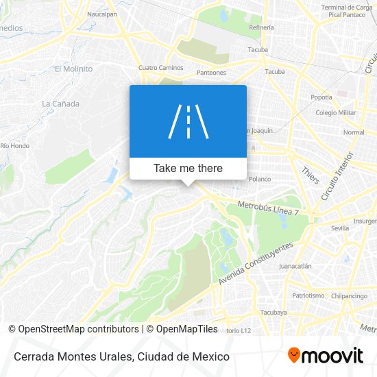 Cerrada Montes Urales map