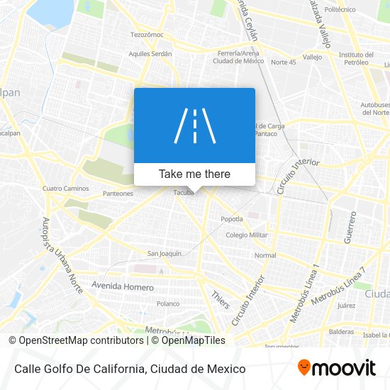Mapa de Calle Golfo De California