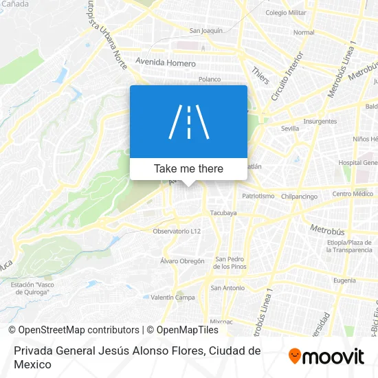 Mapa de Privada General Jesús Alonso Flores