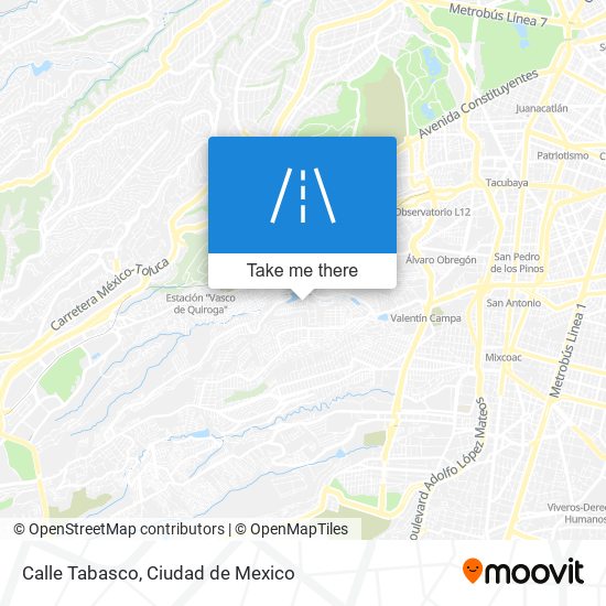 Calle Tabasco map