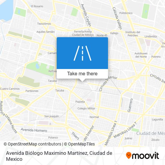 Mapa de Avenida Biólogo Maximino Martínez