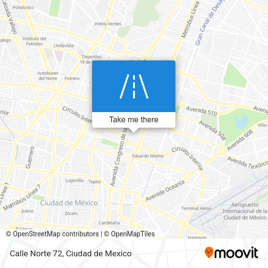 Calle Norte 72 map
