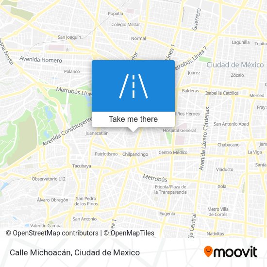 Mapa de Calle Michoacán