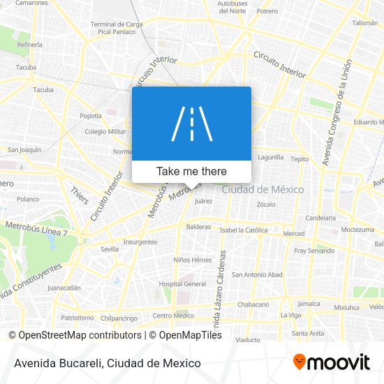 Avenida Bucareli map