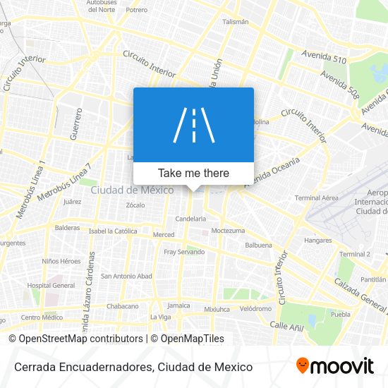 Cerrada Encuadernadores map