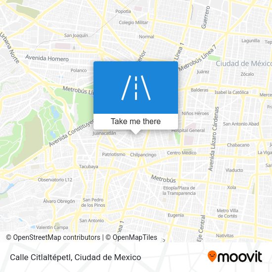 Calle Citlaltépetl map