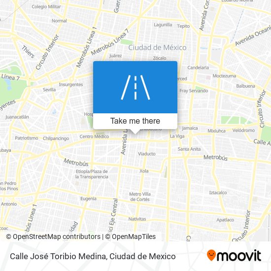 Calle José Toribio Medina map