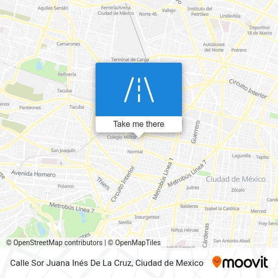 Calle Sor Juana Inés De La Cruz map