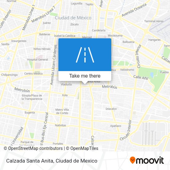Calzada Santa Anita map