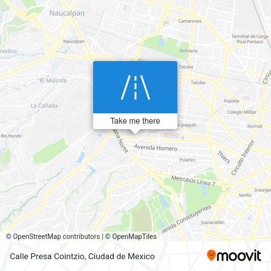 Mapa de Calle Presa Cointzio