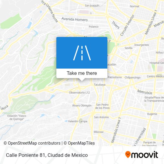 Calle Poniente 81 map