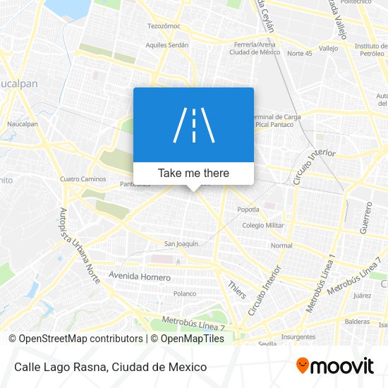 Calle Lago Rasna map