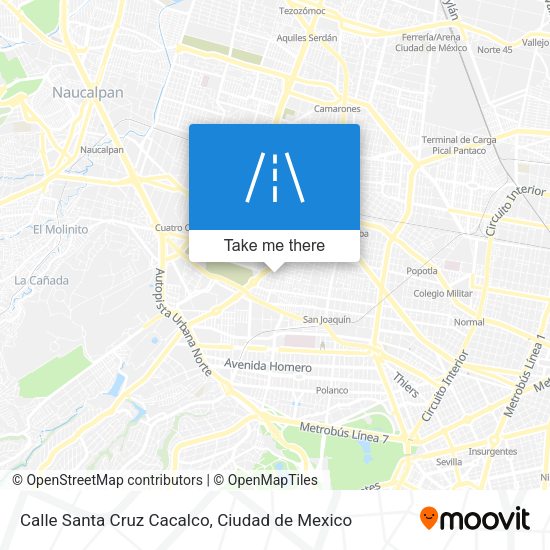 Calle Santa Cruz Cacalco map
