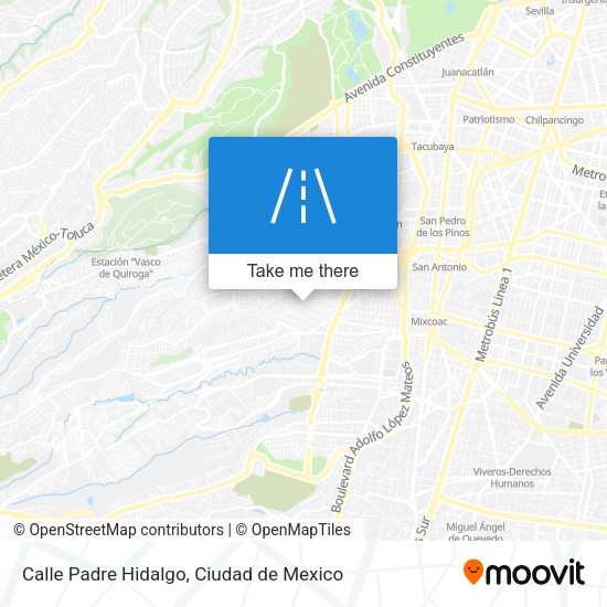 Calle Padre Hidalgo map