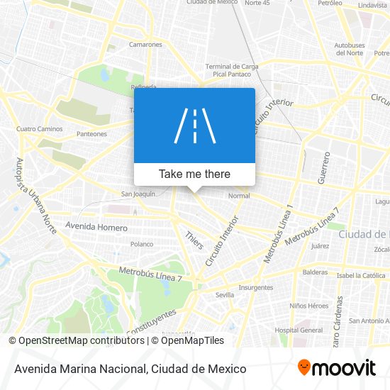 Mapa de Avenida Marina Nacional