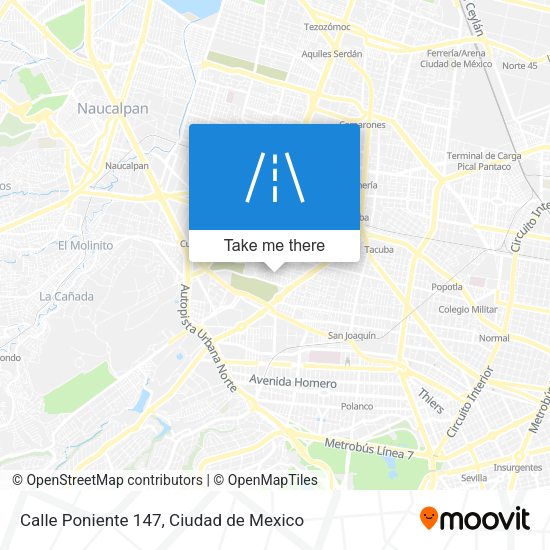 Calle Poniente 147 map
