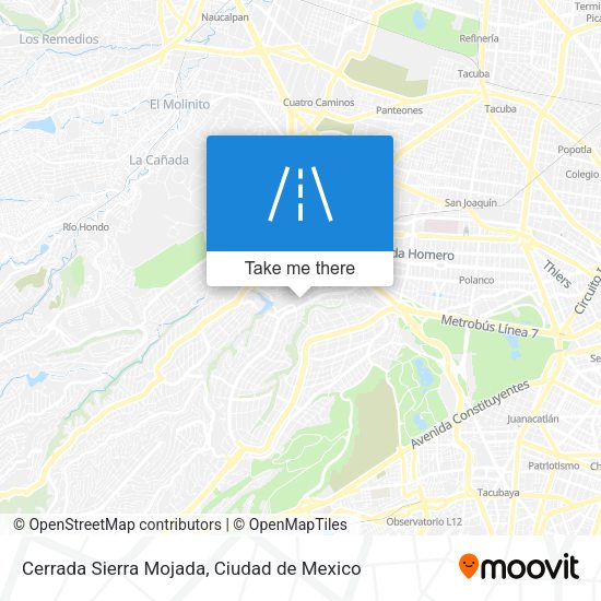 Mapa de Cerrada Sierra Mojada