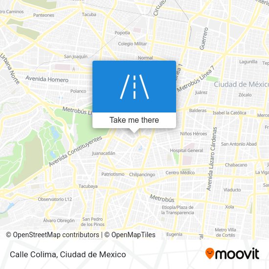 Calle Colima map