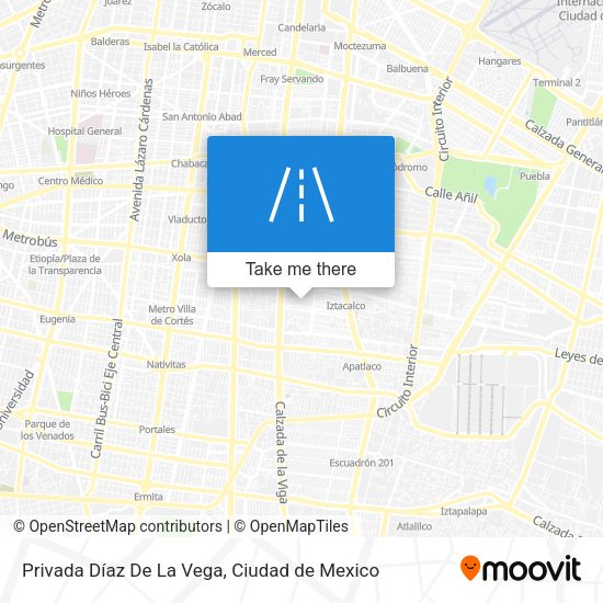 Mapa de Privada Díaz De La Vega