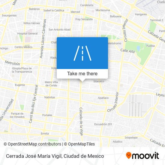 Mapa de Cerrada José María Vigil