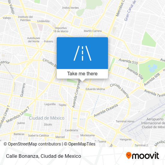 Calle Bonanza map